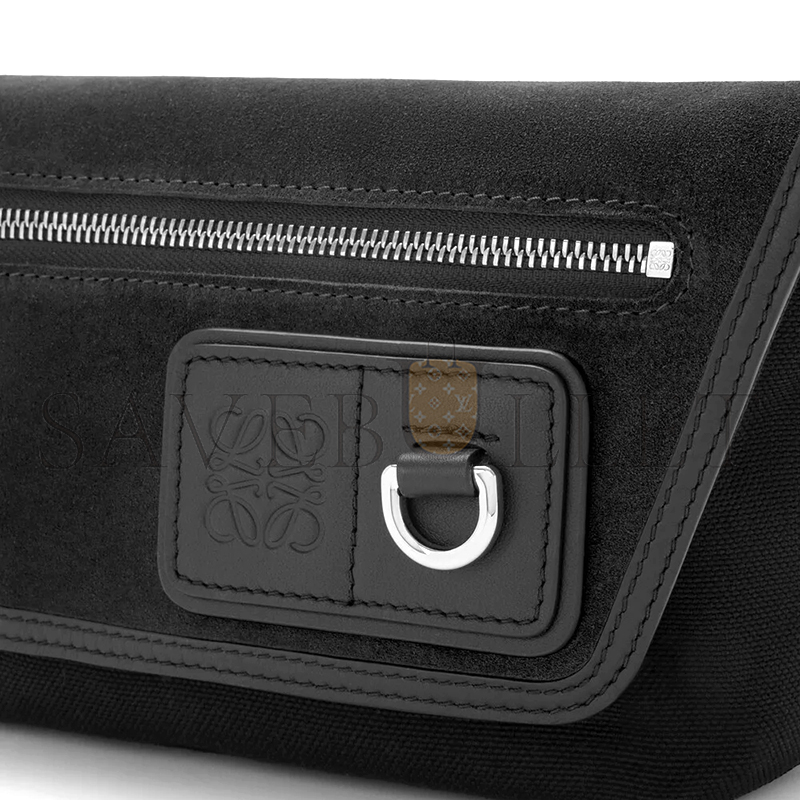 LOEWE MINI FLEX MESSENGER IN CANVAS AND SUEDE CFLXPKPX01 (19*14*5cm)